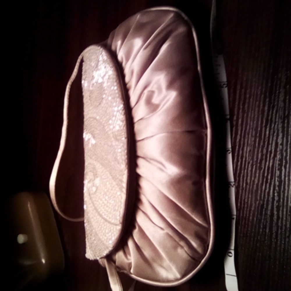 Caparros Clutch/Purse Tan with Sequence/Beads